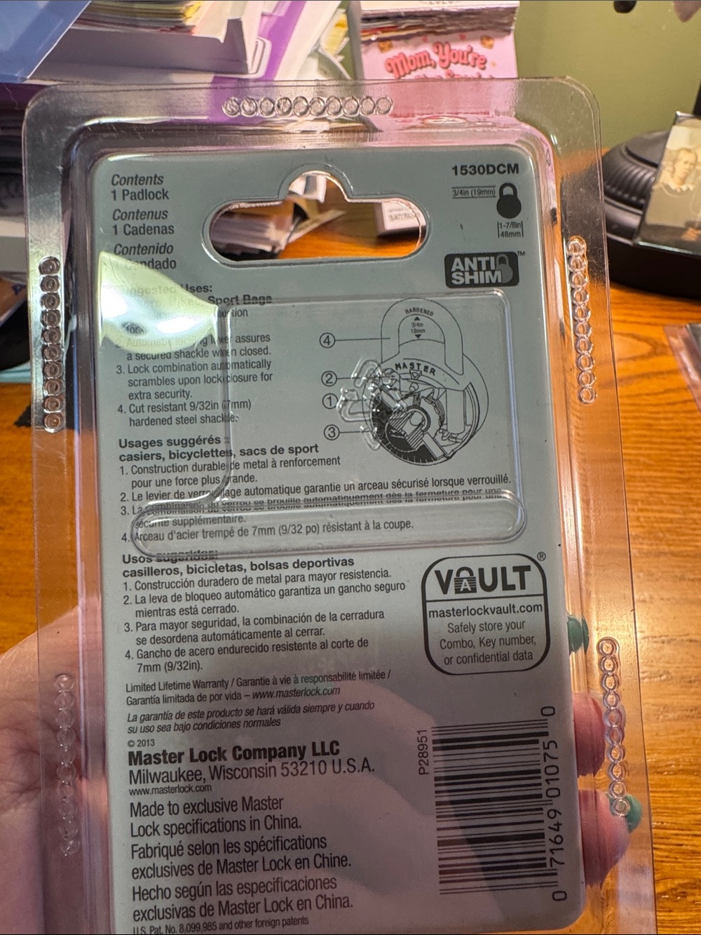 Master Lock Blue Combination Padlock - - Picture 2 of 2